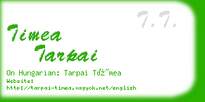 timea tarpai business card